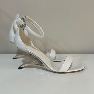 Alexander McQueen leather sculpted heels
